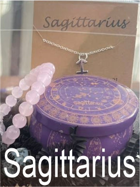 Zodiac Candle Set with Necklace, bracelet and crystal